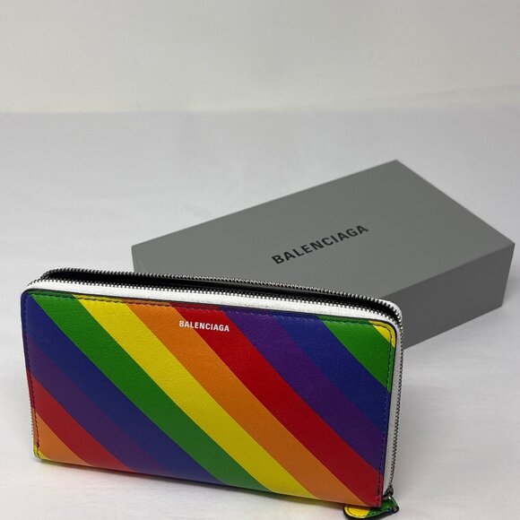 BALENCIAGA multi color leather wallet - Picture 1 of 5